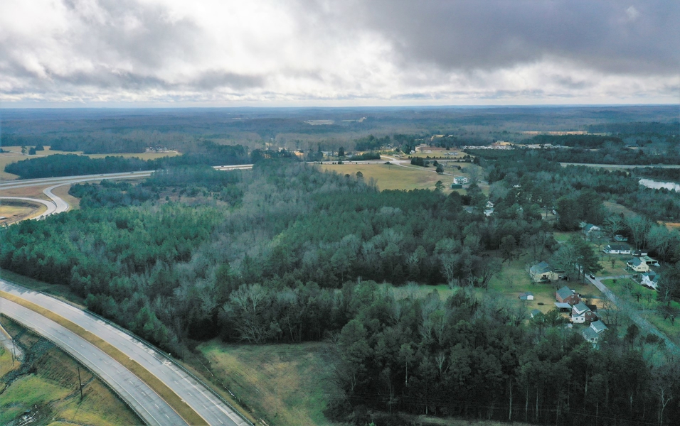view south to enterchange