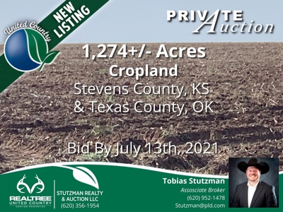 Stevens Co., Ks & Texas Co., Ok - 1,274 Acre Farm - Auction - image 1