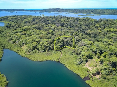 Elevated Coastal Land in Calm Deep Water Bay, Bocas del Toro - image 14