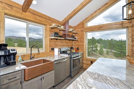 Colorado Log Sided Mountain Home with Live Stream - image 9