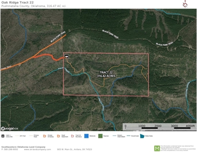 316.4 Acres Mountain Land For Sale Nashoba Oklahoma - image 9