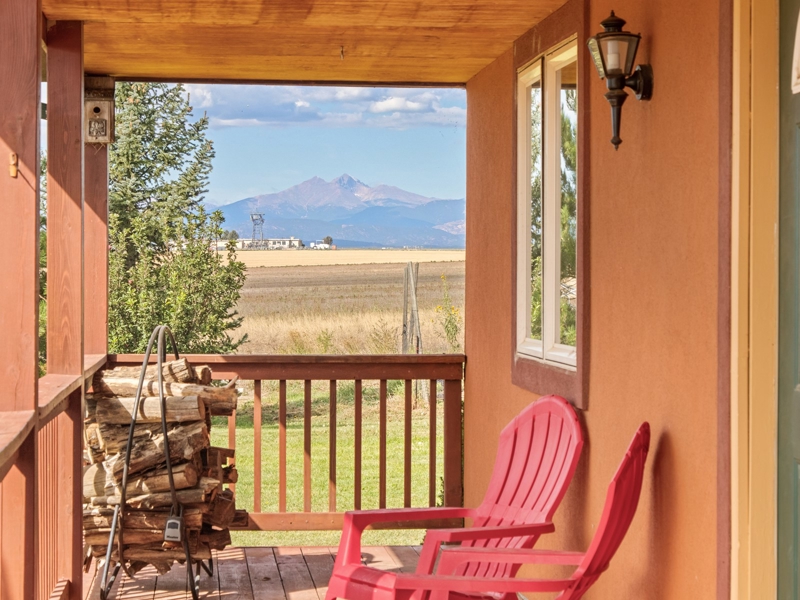 Rocky Mountains from porch