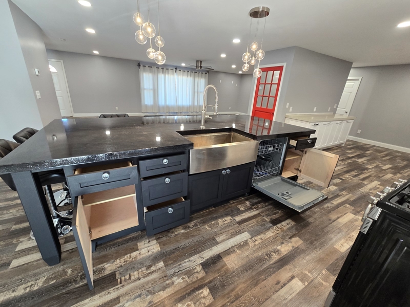 Storage in kitchen island