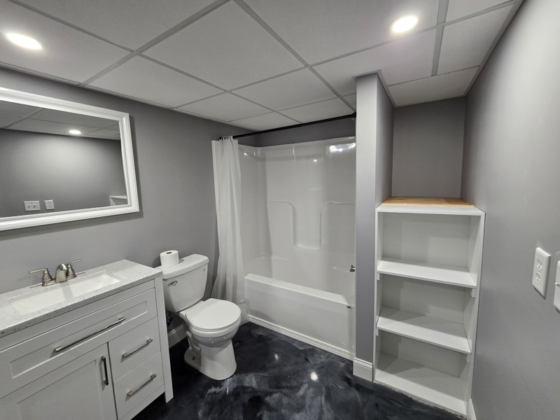 Basement bathroom
