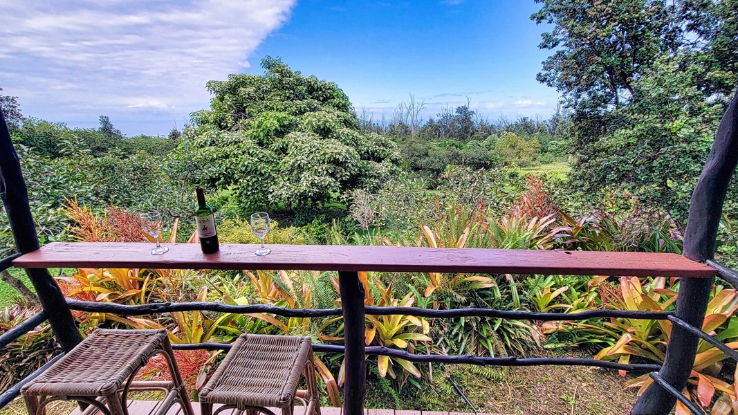 Cottage lanai with ocean views