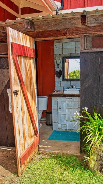 Cowboy outdoor bathroom