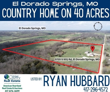 Cedar County Missouri Country Home on 40 Acres for Sale - image 1