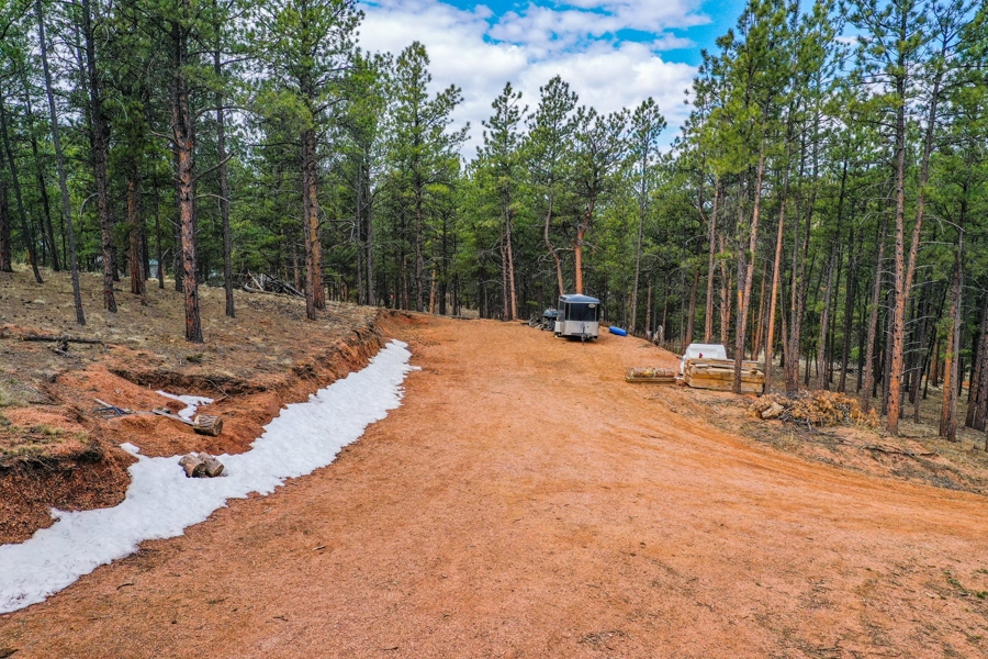 Flat Parking Area At Top Of Driveway