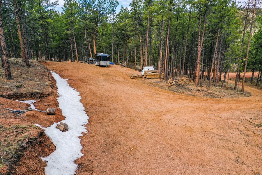 Flat Parking Area At Top Of Driveway
