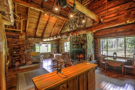 Riverfront Log Home 22 Acres  Hillman, MI Thunder Bay River - image 31