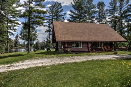 Riverfront Log Home 22 Acres  Hillman, MI Thunder Bay River - image 5