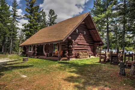 Riverfront Log Home 22 Acres  Hillman, MI Thunder Bay River - image 6