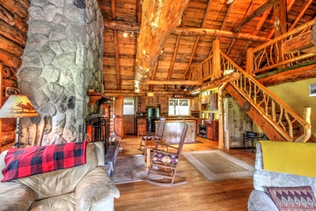 Riverfront Log Home 22 Acres  Hillman, MI Thunder Bay River - image 25