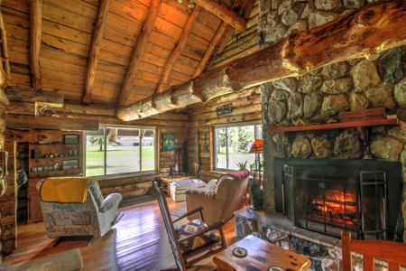 Riverfront Log Home 22 Acres  Hillman, MI Thunder Bay River - image 28