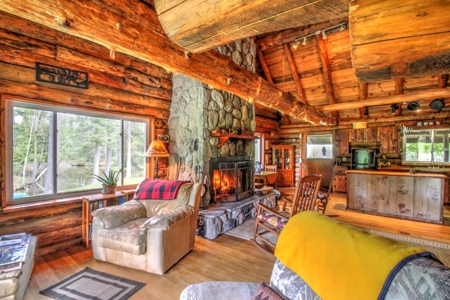 Riverfront Log Home 22 Acres  Hillman, MI Thunder Bay River - image 34