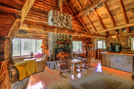 Riverfront Log Home 22 Acres  Hillman, MI Thunder Bay River - image 36