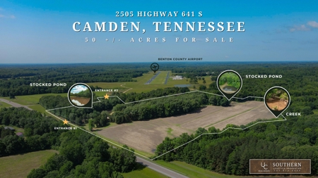 Hobby Farm for Sale Near TN River w/ Shop & Ponds in Camden - image 1