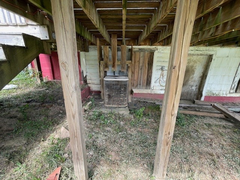 A/C unit under deck