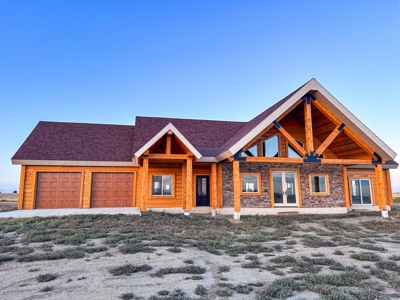 Open Concept Log Home To Be Finished On Acreage In Glasgow - image 1