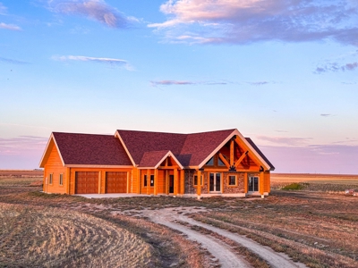 Open Concept Log Home To Be Finished On Acreage In Glasgow - image 9