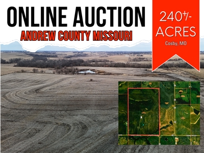ONLINE ONLY AUCTION Andrew County MO Hill Row Crop Land - image 1