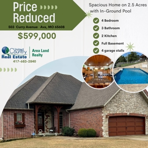 Spacious Home on 2.5 Acres with In-Ground Pool in Ava, MO - image 23