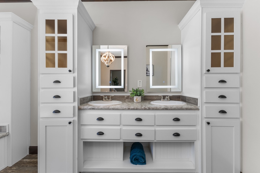 Dual lighted Vanities