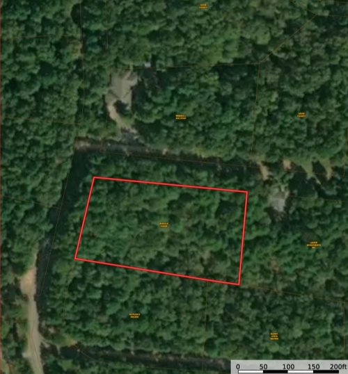 Aerial View of 1.3 acre lot