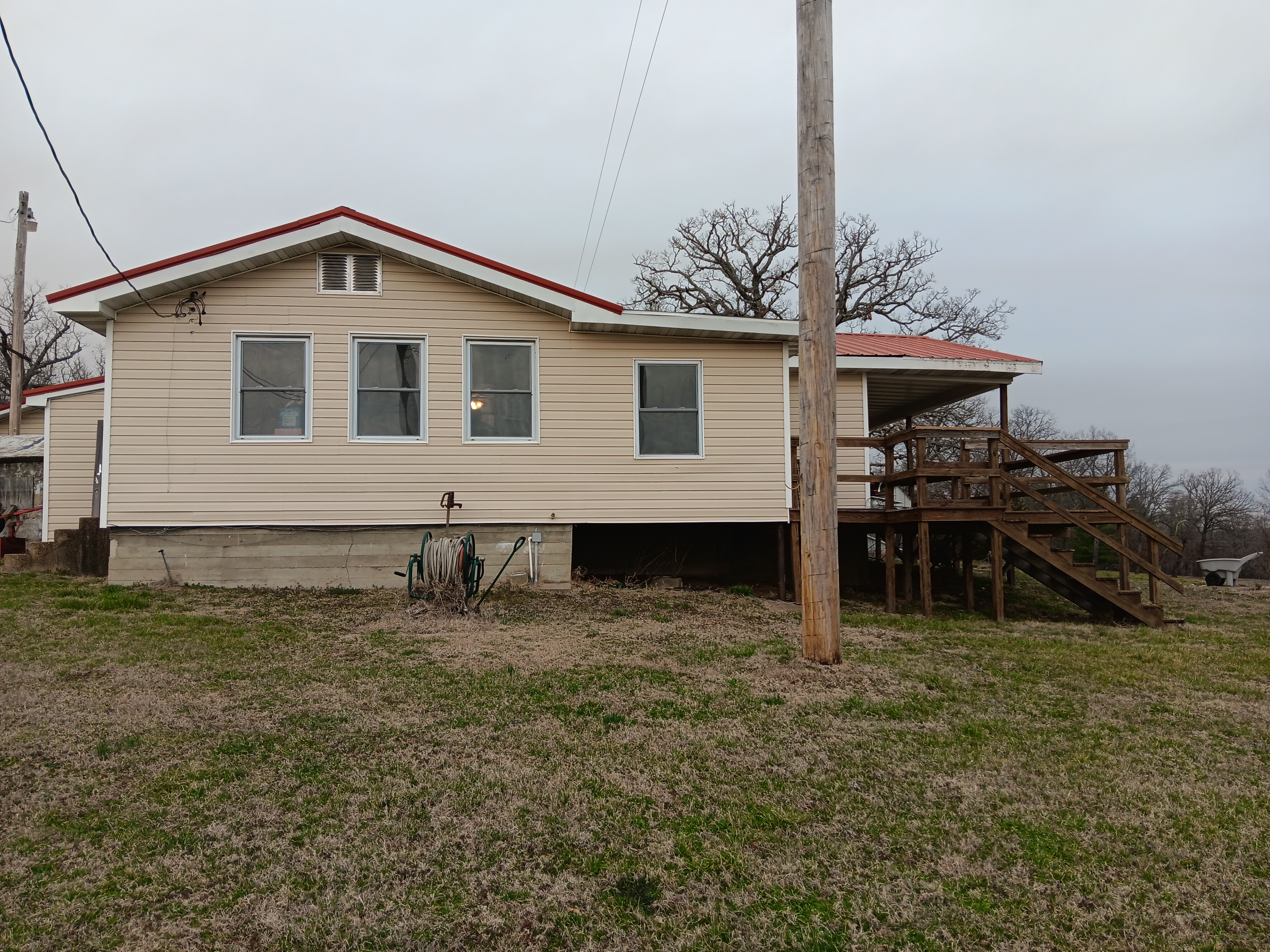 east side of house