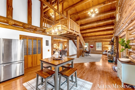 Custom Log Home on 10+ Acres with private Muskegon river frontage - image 7