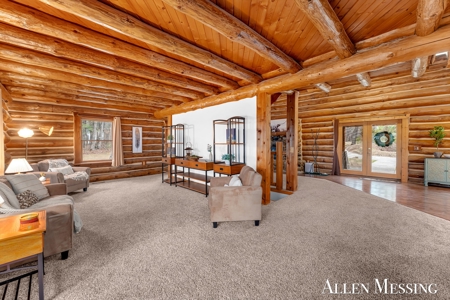Custom Log Home on 10+ Acres with private Muskegon river frontage - image 13