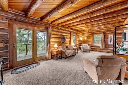 Custom Log Home on 10+ Acres with private Muskegon river frontage - image 11