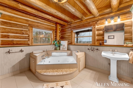 Custom Log Home on 10+ Acres with private Muskegon river frontage - image 18
