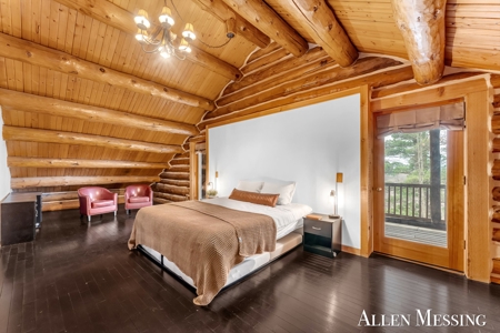 Custom Log Home on 10+ Acres with private Muskegon river frontage - image 20