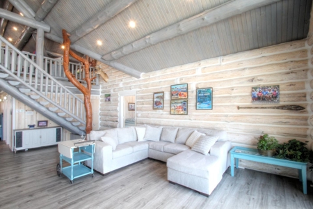 Custom Log Home on Lake Huron Hessel, MI Mackinac County Michigan - image 15