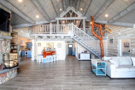 Custom Log Home on Lake Huron Hessel, MI Mackinac County Michigan - image 45