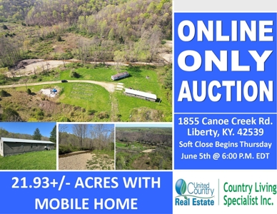 21.93+/- Acres With Mobile Home - Liberty Kentucky - image 36