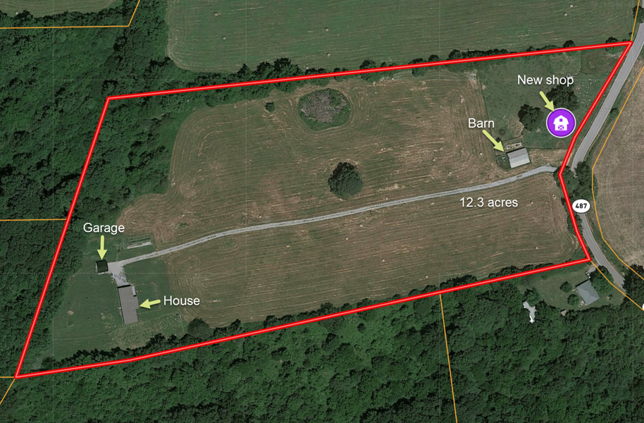 12-Acre Hobby Farm, House, New Shop, Garage, Barn, Greenhouses