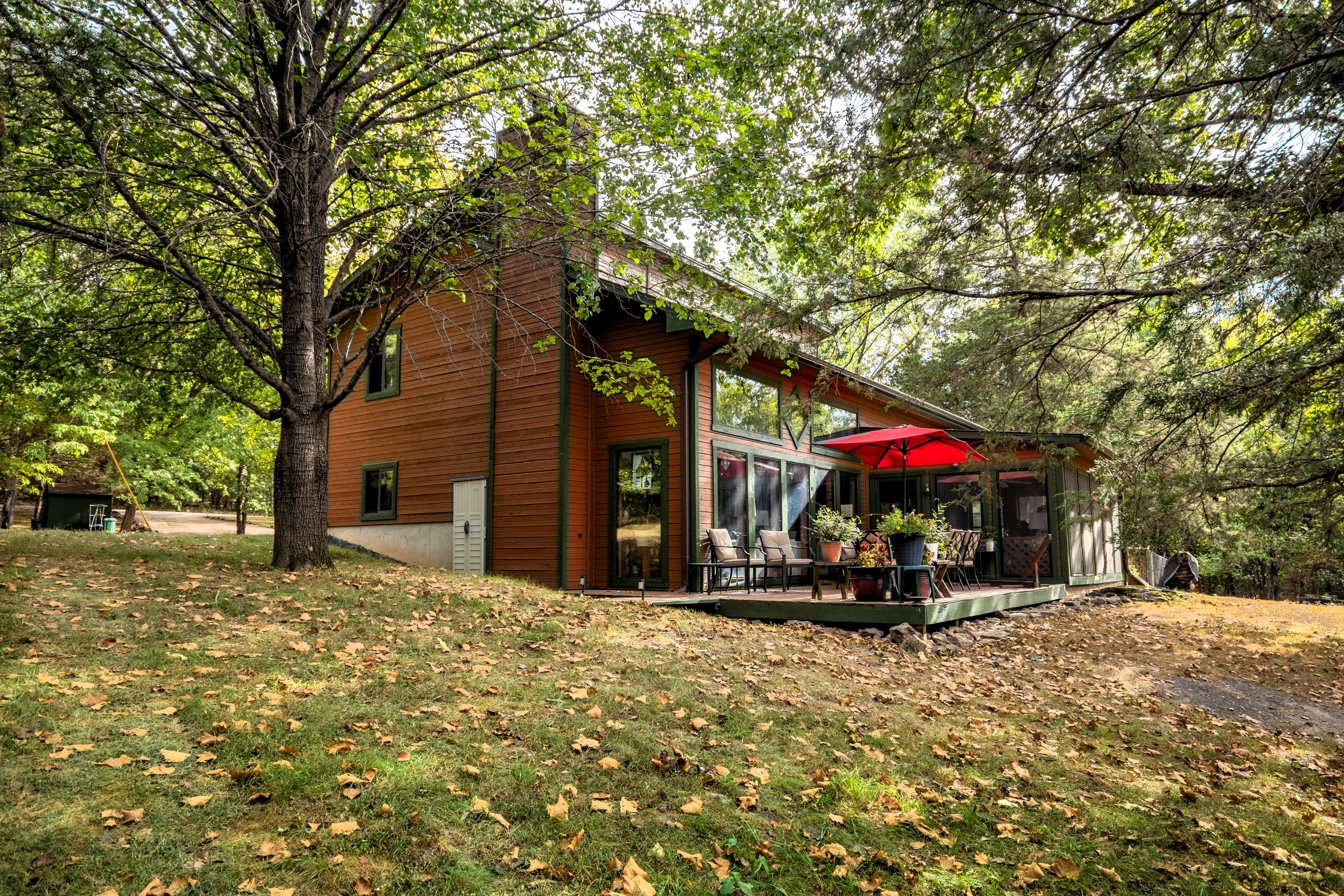 Lakefront side of home