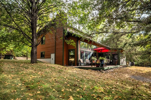 Lakefront side of home
