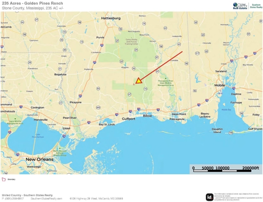 Golden Pines Ranch 235 Acres in Stone County MS