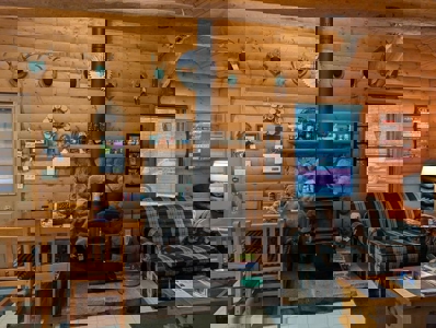 Half-Log Cabin with Loft on Canada Creek Ranch, Atlanta MI - image 9