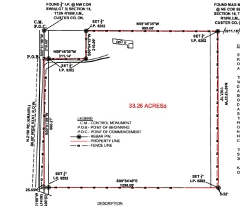 33 Acres For Sale Near Foss Lake OK Hunting Land Clinton Area - image 12