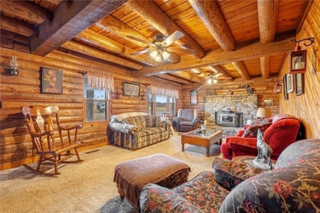 Log Home Cabin with Acreage/Barn/Shop/Pond For Sale Boone Co - image 7