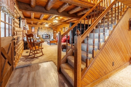 Log Home Cabin with Acreage/Barn/Shop/Pond For Sale Boone Co - image 6