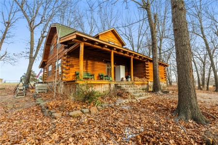 Log Home Cabin with Acreage/Barn/Shop/Pond For Sale Boone Co - image 1