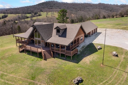 Luxury Custom Log Home on 25 Acres in Western Grove For Sale - image 2