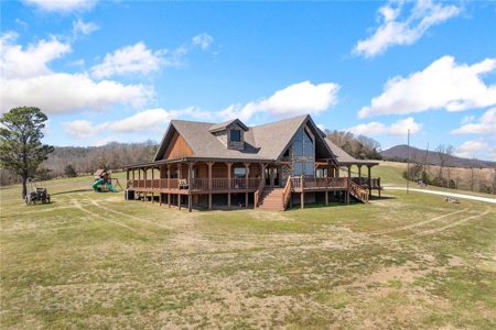 Luxury Custom Log Home on 25 Acres in Western Grove For Sale - image 1