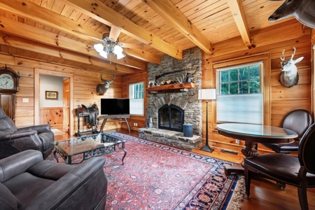 Modern Log Home on 125+ Acres Bordering National Forest - image 11