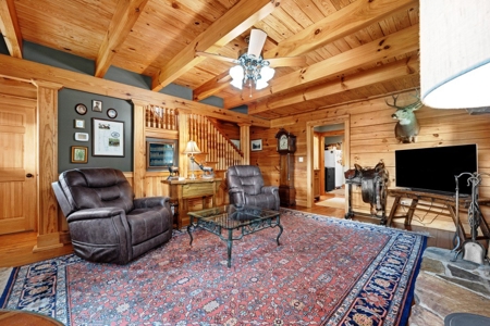 Modern Log Home on 125+ Acres Bordering National Forest - image 12